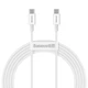 Кабель Baseus Superior Series Fast Charging Type-C to Type-C PD 100W (2m) white - зображення 1