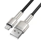 Кабель Baseus Cafule Metal Lightning 2.4A (0,25m) black - зображення 9