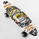 Пенни-борд Penny Best Board LED SKELETON с ручкой колеса PU светится Black/White (45455326) (С 32040/01) - изображение 8