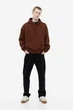 Худі оверсайз преміум якості H&M S коричневий 1035203026 - изображение 2