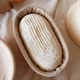 Ротанговая овальная корзинка 25 см для расстойки хлеба со сменным чехлом - изображение 4
