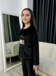 Дитяча велюрова тепла піжама для дівчинки AVRORA АО1712258 128 см Чорна (ROZ6501003747) - зображення 3