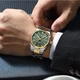 Наручний годинник Curren 8439 Silver-Gold-Green фактурний циферблат - изображение 3