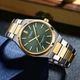 Наручний годинник Curren 8439 Silver-Gold-Green фактурний циферблат - изображение 4