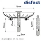 Универсальный клапан/сетка/накладка для сифона кухонной мойки DISFACT KSPS-PRO (78mm) 2 уровня высоты - изображение 3