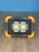 Прожектор LED 20W OSL+COB 300+300LM 6500 IP65 USB и аккум. жёлто-черний "LEMANSO" LMP90 - изображение 1