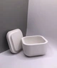 Кашпо гипсовое для свечей и растений "Квадратна шкатулка" 3,5 х 6 см белое с крышкой - изображение 1