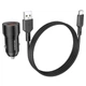Автомобильное зарядное устройство Borofone BZ19A 18W QC3.0 порт USB + кабель USB-TypeC 1m Black (34578) - изображение 3