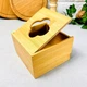 Бамбуковый диспенсер-коробка с крышкой для салфеток, подсалфетник - изображение 2