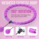 Комплект хулахуп з вантажем для схуднення Hoola Hoop Massager Фиолетовый та пояс для схуднення Vulkan Вулкан Extra Long (3000149-TOP-2) - зображення 6