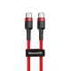 Кабель Baseus Cafule Type-C to Type-C PD 2.0 60W (1m) red - изображение 1