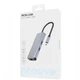 Type-C-Хаб Proove Iron Link 6 in 1 (2*USB3.0 + SD/TF + RJ45 + HDMI) silver - зображення 2