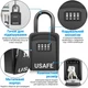 Подвесной металлический мини сейф для ключей uSafe KS-05s, с крючком и паролем, Черный - изображение 5
