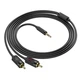 Кабель HOCO UPA28 2 RCA - Jack 3.5 2 pin AUX lotus audio cable (1.5М) стерео-кабель для пристроїв Чорний - изображение 4