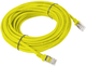 Patchcord Lanberg UTP Cat 6 10 m Yellow (5901969409147) - obraz 1