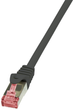 Патч-корд LogiLink Cat 6 S/FTP 0.5 м Black (4052792021127) - зображення 1