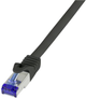 Патч-корд LogiLink Cat 6a S/FTP Ultraflex 15 м Black (4052792055986) - зображення 1