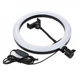 Кільцева LED лампа USB 20cm для селфі RING LIGHT QX 200 Білий з чорним - зображення 4