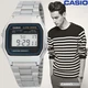 Наручные часы со светодиодной подсветкой CASIO A168WA-1W Серебро - изображение 2