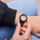 Черные женские наручные часы Casio LRW-200H-9E2 с элементами розового золота на экране. - изображение 7