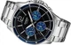 Черно-голубые мужские часы Casio MTP-1374D-2A с серебристым циферблатом. - изображение 5