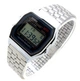Наручные часы с будильником Casio A-159WA-N1DF Серебристые с черным - изображение 5