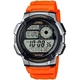 Часы Casio AE-1000W-4B с серым циферблатом и оранжевым ремешком. - изображение 1