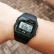 Годинник наручний чоловічий Casio F-91W-3 в чорному кольорі із зеленим. - зображення 6