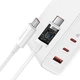 Зарядний пристрій СЗП Baseus GaN5 Pro Fast Charger QC4.0+PD3.1 140W USB+2Type-C 5A White (YM1662) - зображення 4