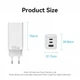 Зарядное устройство Vention Adapter USB-C GaN Fast Charging PD QC4+ 65W FED White (YM1640) - изображение 3