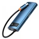 USB-хаб концентратор Baseus Metal Gleam Series 6-in-1 Type-C Hub Docking Station Blue (YM1370) - изображение 1