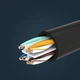 Подовжувач мережевого кабелю RJ45 Ugreen Ethernet-кабель-подовжувач Cat 6 FTP 1000 Мбіт/с 3 м Black (YM1408) - зображення 4