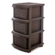 Комод пластиковый для дома R-Plastic "Компакт Плюс", 3 ящика, 86х40х34 Коричневий - изображение 1