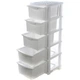 Комод пластиковий 6 ярусів білий 126*40*34 см R-Plastic "Компакт Плюс" - изображение 2