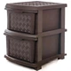 Комод пластиковый для дома R-Plastic Компакт плюс 2 ящика 46x40x34 см Коричневый - изображение 1