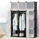 Пластиковый шкаф - органайзер для вещей и обуви Storage Cube Cabinet МР 312-62 110х37х146 см Черный - изображение 1