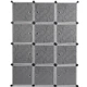 Пластиковый шкаф - органайзер для вещей и обуви Storage Cube Cabinet МР 312-62 110х37х146 см Черный - изображение 3