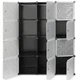 Пластиковый шкаф - органайзер для вещей и обуви Storage Cube Cabinet МР 312-62 110х37х146 см Черный - изображение 4