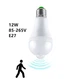 Світлодіодна лампа з датчиком руху LED BULB Е27 warm - зображення 1