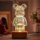 Ночник Bearbrick, 3D ночник светильник Мишка (83289) - изображение 2