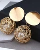 Сережки золотисті кульки всередині з намистинками Fashion Jewelry 4632 - зображення 3