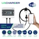 Стаціонарна зарядна станція UACHARGER WALL WiFi для європейських електромобілів Type2, 9,2 кВт, 6A-40А, 230В - зображення 1