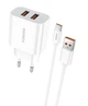 Сетевое зарядное устройство Foneng EU45 Dual USB Charger 12 Вт 2×USB 2,4 А + кабель USB Type-C(DL_76C8545EF21A) - изображение 1
