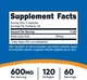 Альфа-липоевая кислота Nutricost Alpha Lipoic Acid 600mg 120 капсул - изображение 2