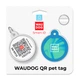 Адресник для собак и котов металлический WAUDOG Smart ID c QR паспортом "Градиент голубой", круг, Д 25 мм (225-4036Collar) - изображение 5