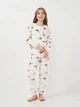 Дитяча тепла махрова піжама для дівчинки Flamingo 855-910 98-104 см Молочна/Koala (4829960226826) - зображення 5
