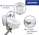Кроватка-стульчик Chicco Baby Hug Pro 5 в 1 для кормления Белая (87076.14) - изображение 4