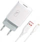 Сетевое зарядное устройство Sky Dolphin SC06L 1-USB x 2.4 A Белое + кабель Lightning (MZP-000178) - изображение 1