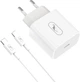 Сетевое зарядное устройство Sky Dolphin SC38T USB Type-C x 2.4 A Белое + кабель USB Type-C (MZP-000183) - изображение 1