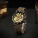 Наручний годинник Forsining 8277 Brown-Black-Gold - изображение 3